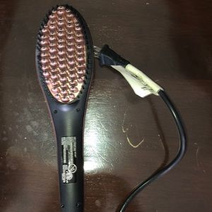 Hair brush straightener